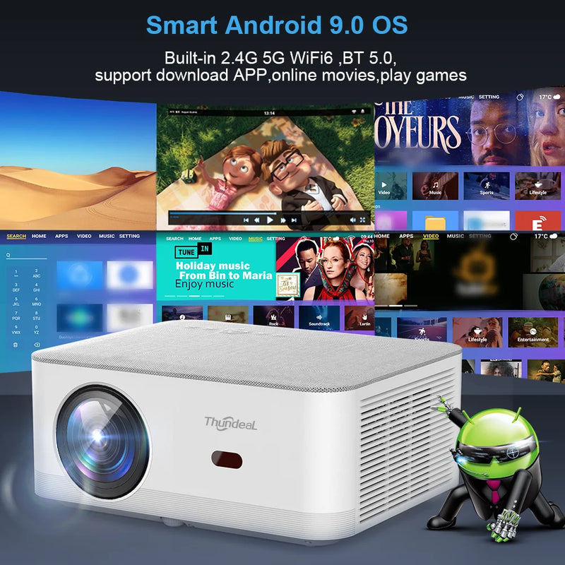 Projetor ThundeaL Android TD92 Pro 4K 1080P WiFi Full HD