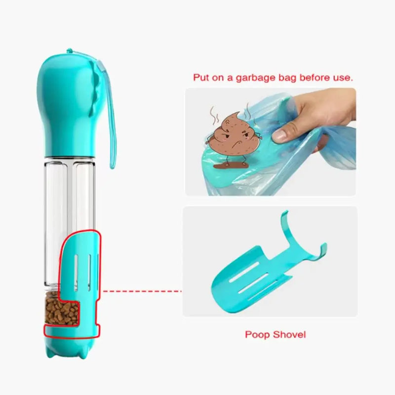 Garrafa Portátil 3 em 1 para Pets