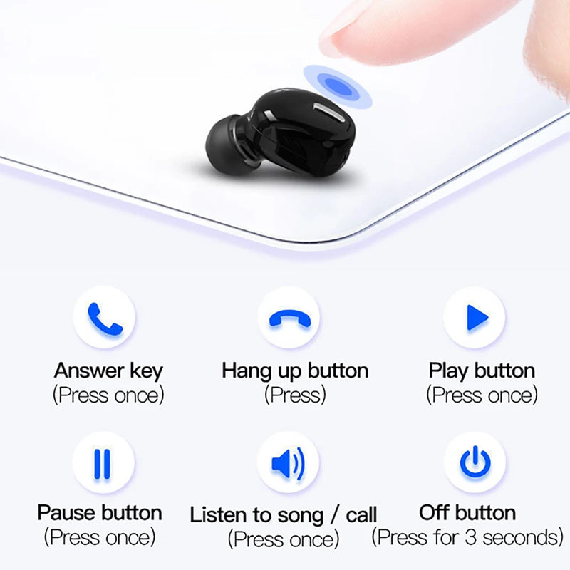 Fone de ouvido sem fio X9 com microfone