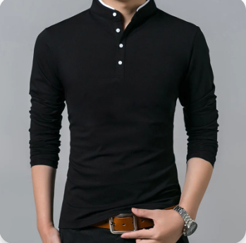 Camiseta Masculina Manga Longa Modelo Casual