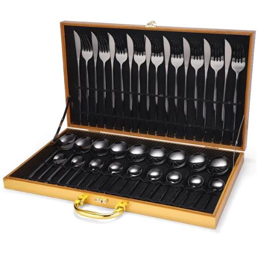Jogo de Talheres Inox 24 Peças Premium