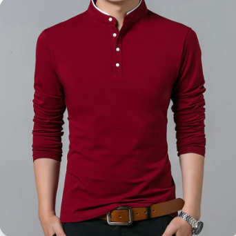 Camiseta Masculina Manga Longa Modelo Casual