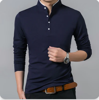 Camiseta Masculina Manga Longa Modelo Casual