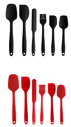 Conjunto de utensílios de cozinha de silicone com 6 unidades