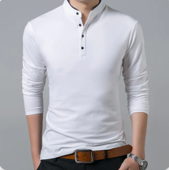 Camiseta Masculina Manga Longa Modelo Casual